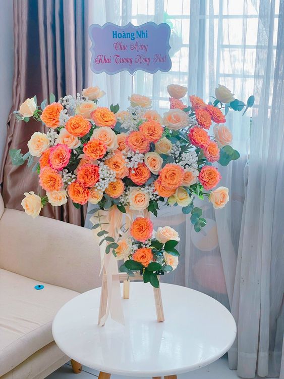 Kệ Hoa Chúc Mừng Để Bàn