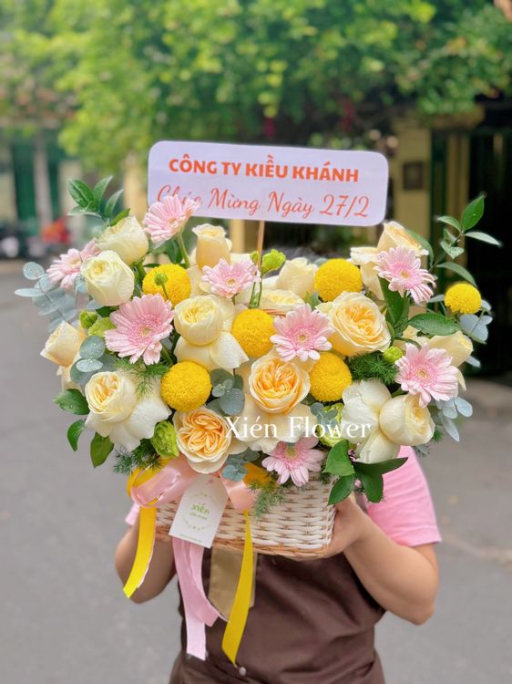 Giỏ Hoa May Mắn
