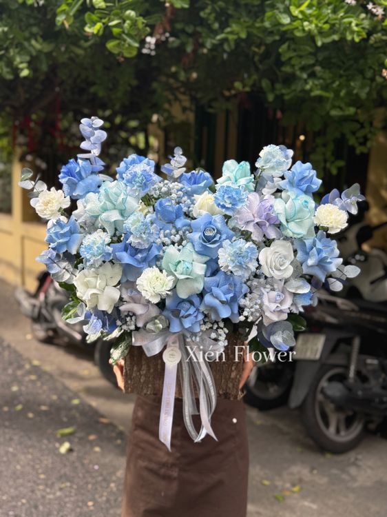 Lẵng Hoa Cảm Hứng Xanh