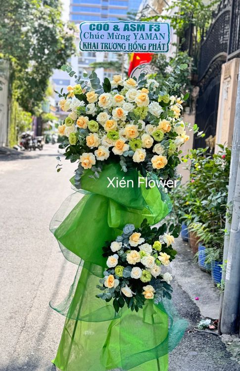 Kệ Hoa Chúc Mừng Lộc Biếc